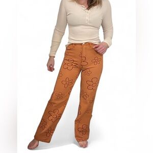 Bailey Rose Floral Orange Jeans
